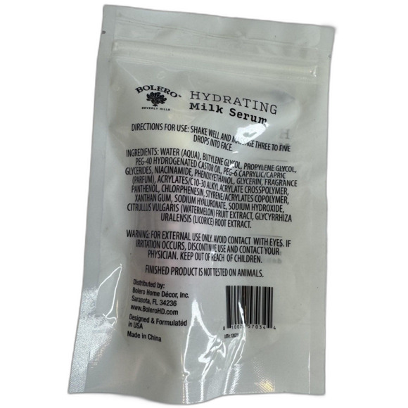 Bolero Hydrating Milk Serum Watermelon Licorice Root Brightening 1 Fl Oz Face - Picture 3 of 3